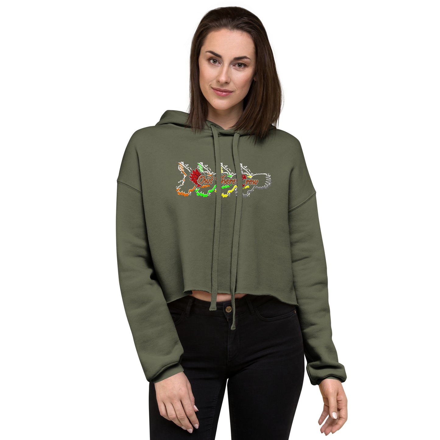 Flagship Design Crop Hoodie